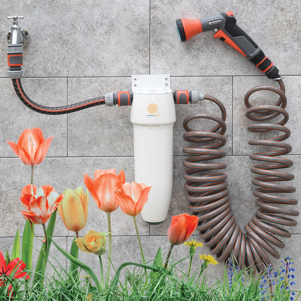 Der Wasserfilter harmonei® Gartenmodell ist energetisiert und bietet Ihnen das optimale Gießwasser für Ihre Pflanzen im Garten, in Töpfen oder im Treibhaus.
